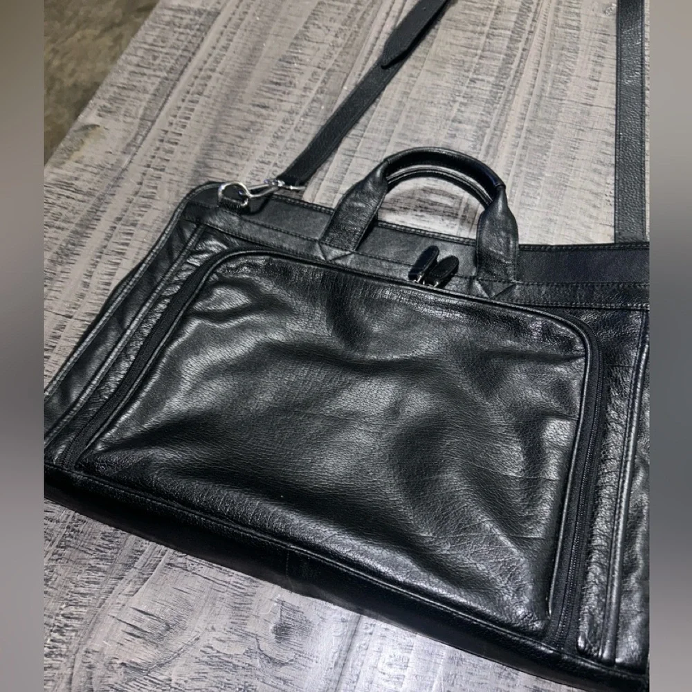 Wilson's Leather Pelle Studio Black Leather Men's Bag